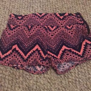 Aztec patterned shorts